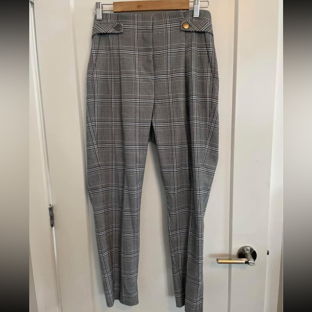 RW&co grey and blue square work pants